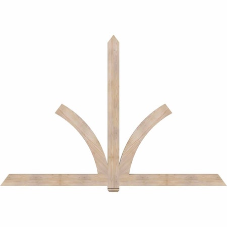 Ekena Millwork Redmond Smooth Timber Gable Bracket, Douglas Fir, 108"W x 72"H x 3 1/2"D x 5 1/2"F, 16/12 Pitch GBW108X72X0406RED00SDF